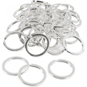 Anillos de Llave, 28 mm, Plateados, 50 Piezas