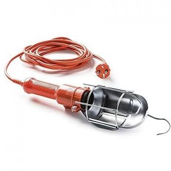 Famatel Lámpara Port.60W Pantalla interr.5m portátil con Interruptor, Gris