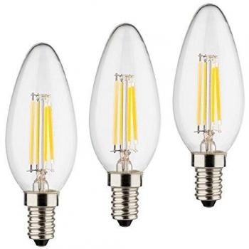 Bombilla LED E14 Filamento 4W 470 lm 2700K Set de 3