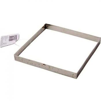 Lacor- 68560 - Molde Aro Cuadro Perforado 20x20x2cm Inox