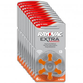 Batería Rayovac Extra Avanzada 13 - Paquete de 6 Pilas para Prótesis Auditivas