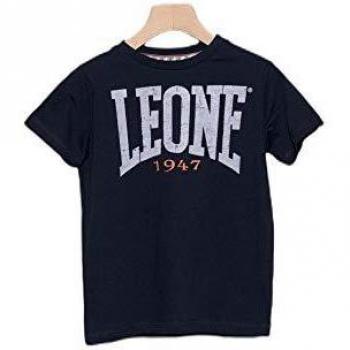 Leone - Camiseta Deportiva de Manga Corta para niños - Azul Marino