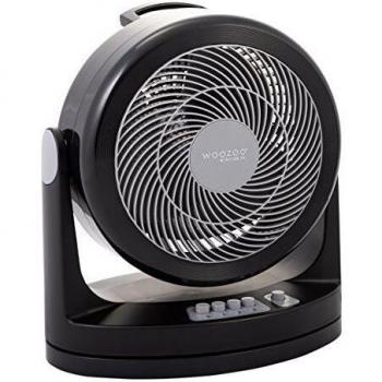 Iris Ohyama, ventilador silencioso con oscilación - Woozoo - HM23, plástico, Negro, 33 W, 33m², 35,4 x 23,2 x 40 cm