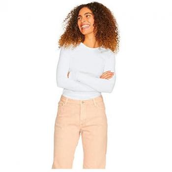 JJXX Freya Women's Ribbed T-Shirt, Bright White, XL