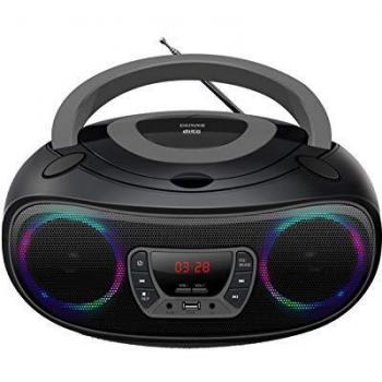 Denver Electronics TCL-212BT GREY reproductor de CD Reproductor de CD portátil Negro, Gris - Unidad de CD