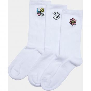 Peace Icon Socks 3-pack white