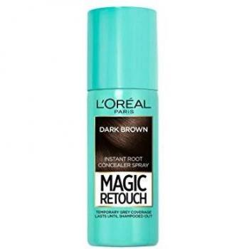 Corrector de raíces instantáneo L'Oréal Magic Retouch, cobertura rápida para canas, color marrón oscuro, 75 ml