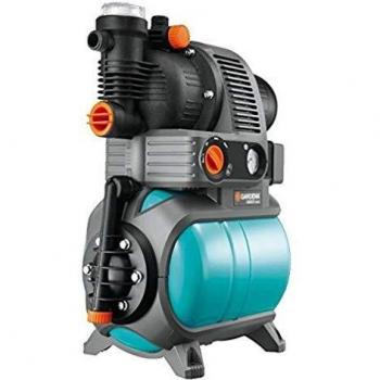 Estacion domestica de abastecimiento de agua 50005 eco comfort de gardena bomba con seguro de marcha en seco v antirretorno caudal 4500lh deposito 24 litros prot sobrecalentamiento 175520