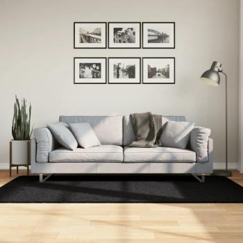Alfombra peluda de pelo largo moderna pamplona negra 100x200 cm Vidaxl Negro