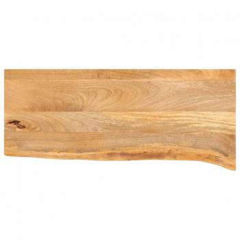 Tapa de mesa con bordes vivos 80x20x3,8 cm en madera maciza de mango