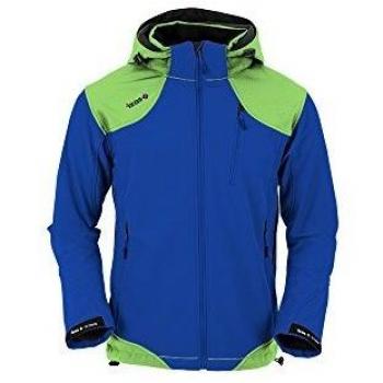 Izas Makalu Chaqueta Softshell, Hombre, Azul Royal/Verde Claro, XS