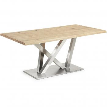 LaForma Uve Mesa 180X100 Inoxidable Mate Roble Natural 118,6 kg