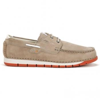 Náuticos de hombre en color marrón claro y fabricados en nobuck - Modelo F1448 de la marca Fluchos