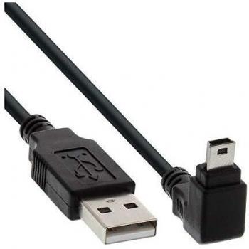 Cable USB 2.0 A a Mini-B de 0,3 m con ángulo de 90° - Negro