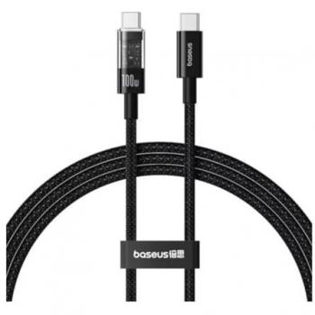 Cable Baseus Gem USB C a USB C de carga rápida 1 m 100 W negro