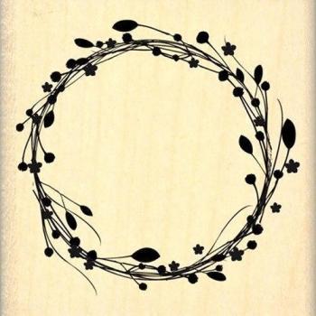 Florilèges Design Tampon Scrapbooking Couronne de Fleurs, marrón, 6 x 6 x 2,5 cm