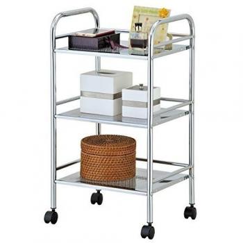 Tatkraft Motor Carrito Baño Auxiliar con 3 Estantes de Metal 40X31.5X74H cm