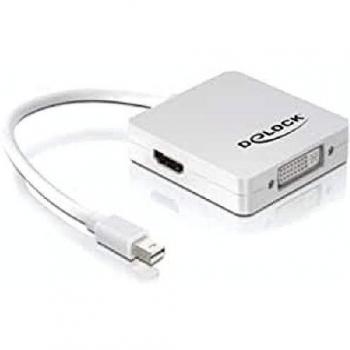 DeLOCK 61768 - Adaptador de cable Mini DisplayPort HDMI/DVI/DisplayPort Blanco