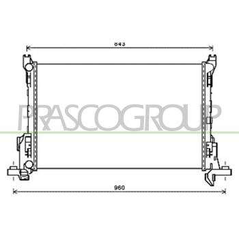 Radiador de Refrigeración del Motor PRASCO FT900R001