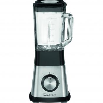 Clatronic UM 3644 Batidora de Vaso de Acero Inoxidable con Jarra de Cristal 1,5 Litros, 5 Velocidades + Función Pulso, Pica Hielo, C