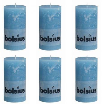 Bolsius - Vela cilíndrica de parafina, metálico, tamaño 13 cm, color azul