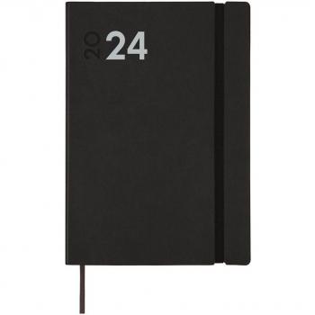 Finocam Agenda Anual 2024 Mara Y10 Semana Vista Vertical Encuadernada Negro Catalán 140x204mm Multilingüe
