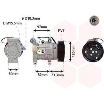 Compresor de aire acondicionado VAN WEZEL 5300K625
