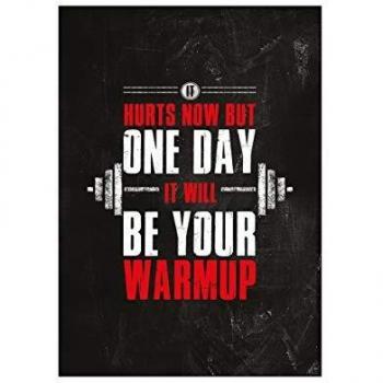 GREAT ART Poster motivacional 59.4 x 42 cm - formato A2 póster de fitness con citas motivacionales - it hurts now but one day it will be your warmup - no.4
