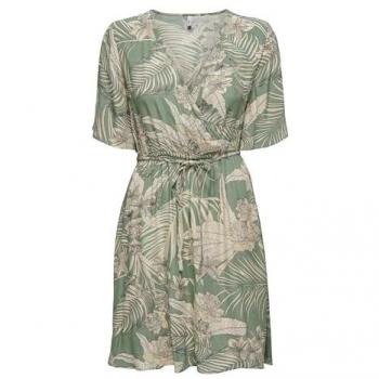 Vestido Cruzado Verde Palina Life 2/4 para Mujer