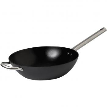 Crealys 510308 - Wok de acero fino fundido, diámetro de 30 cm
