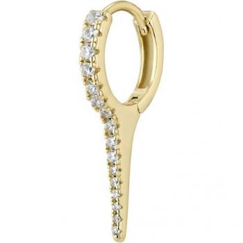 Piercing aro Zaba L de plata bañada en oro amarillo 18k