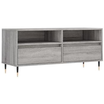 Mueble TV Multimedia Sonoma con 2 Cajones - 100 x 34,5 x 44,5 cm - Madera de Ingeniería Gris