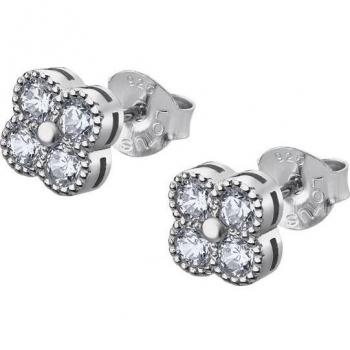 Pendientes Lotus Silver Pure Essential LP1612-4/1 de Plata con Circonita en Forma de Flor para Mujer
