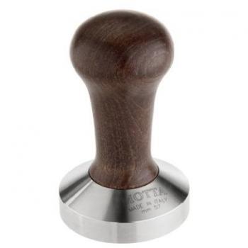 Motta 8170/M Professional Flat Base Coffee Tamper, 57mm, Brown Handle by Motta