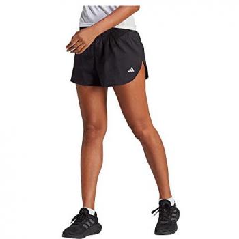 Pantalón Corto Adidas Run Icons para mujer en color negro, modelo RI MWN Short, 3 pulgadas de largo