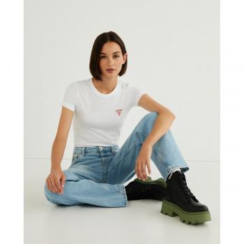 Camiseta GUESS W2YI44J1311 Manga Corta Mujer Blanco