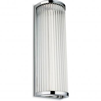 Aplique de baño Jewel cromo con varillas de cristal transparente 40,5 cm IP44 led integrado