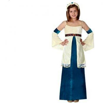Disfraz de Dama Medieval para Niña, Talla 10-12 Años