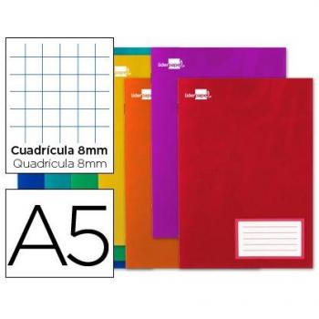 Libreta liderpapel smart a5 32 hojas 60g/m2 cuadro 8mm con margen
