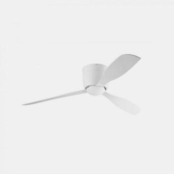 Ventilador de techo Bora Glass, acero blanco, arenado 21,6 Cm