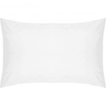Par de fundas de almohada Belledorm de percal de algodón One Size blancas
