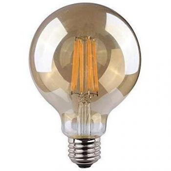 Edm 98627 Bombilla Globo Filamento Led Cristal Vintage, Luz Calida