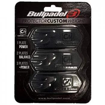 Bull padel Protector BULLPADEL Custom Weight 005 Pala, Adultos Unisex, Negro