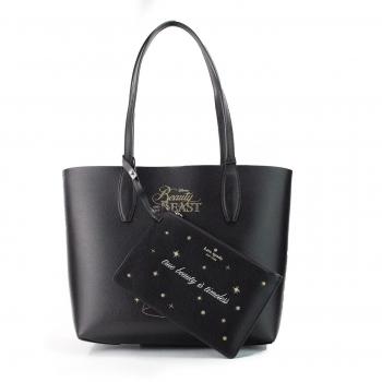 Kate Spade Disney Beauty And The Beast Small Leather Reversible Tote Handbag