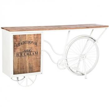 Consola DKD Home Decor Blanco Marrón Metal 165 x 35,5 x 83,8 cm