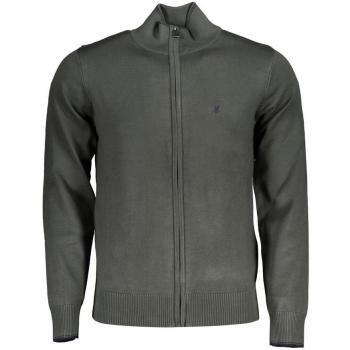 U.S. Polo Assn. Grand Polo Chic Contrast Zip Cardigan with Embroidered Logo - M