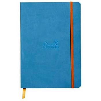 Cuaderno Rhodiarama A5 con cubierta blanda - Líneas horizontales - Azul Turquesa