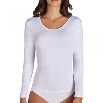 Camiseta interior de mujer Ysabel Mora 19106 manga larga microfibra cálida básica color nude