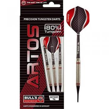 Dardos Bulls Artos Red 80% Tungsteno 18g Punta Plástica