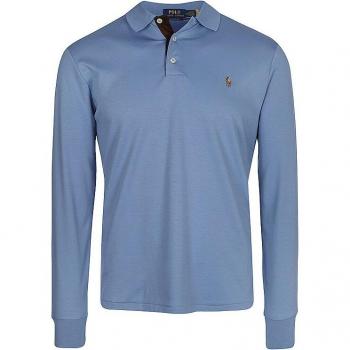 Polo Ralph Lauren Custom Slim Fit Long Sleeve Polo Shirt - Light Blue - Size XL